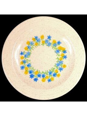 Homer Laughlin Sun Drops Bread & Butter Plate Vintage 1970s Floral Dishware